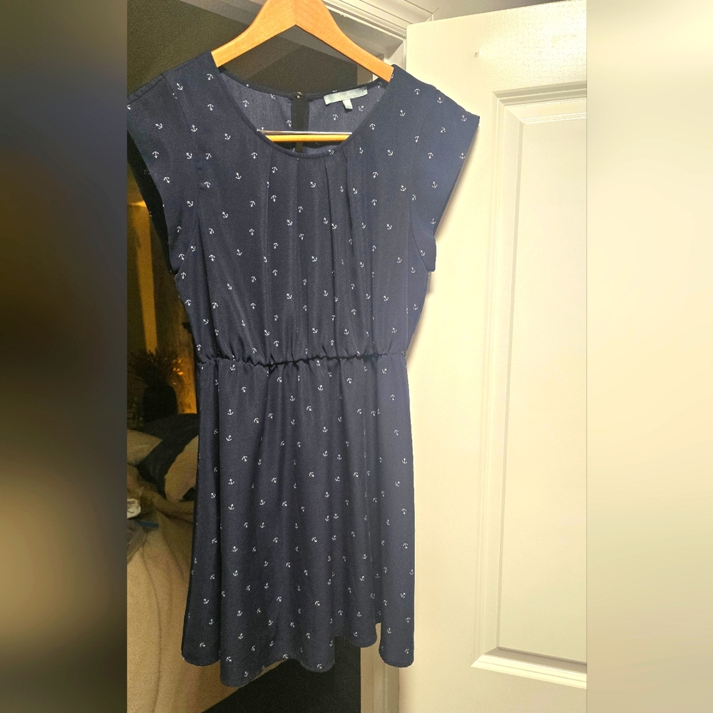 Babydoll dress with anchors print - Picture 6 of 6